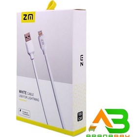 تصویر کابل شارژ USB FOR LIGHTNING برند ZM مدل White ZM سوکت مسی ZM MicroUSB FOR LIGHTNING ٌWhite Cable