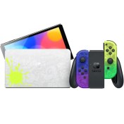 تصویر کنسول نینتندو مدل Nintendo Switch OLED Model Splatoon 3 Edition به همراه Joy-Con 