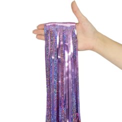 تصویر پرده متالایز بنفش کم رنگ 