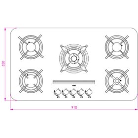 تصویر اجاق گاز صفحه ای کن مدل IG8507 can gas stove model IG8507