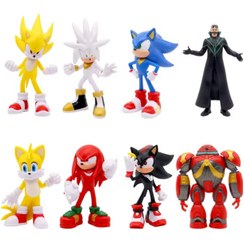تصویر اکشن فیگور سونیک و دوستان سایز ۱۵ سانتی مجموعه ۸ عددی 
