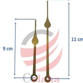 تصویر عقربه ساعت طلایی 11 سانتی 