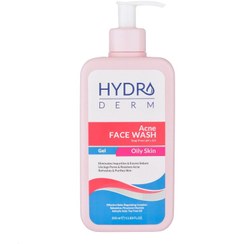تصویر ژل شستشو صورت هیدرودرم مناسب پوست چرب حجم 350 میلی لیتر Hydroderm Acne Face Wash Gel For Oily Skin 350ml