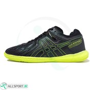 تصویر کفش فوتسال اسیکس طرح اصلی مشکی سبز Asics Copero Black Gren 