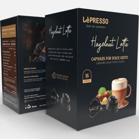 تصویر کپسول لاته فندقی لپرسو مدل Lepresso LPCDGHCH dolce gusto 16pcs hazelnut latte 