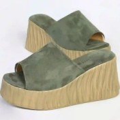 تصویر صندل لژدار زنانه کد T3245 با رویه سوییت مشکی 