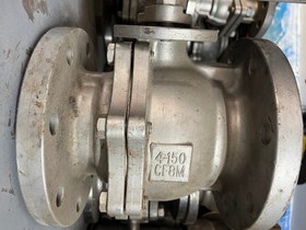 تصویر شیر توپی 4 اینچ دو تیکه ریس فیس کلاس 150 SEAT CF8M STEM CF8M BALL CF8M BODY CF8M فابریک BALL VALVE 4" #150 BODY CF8M BALL CF8M STEM CF8M SEAT CF8M