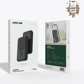 تصویر پاوربانک لاگوس 10000 میلی آمپر گرین Green Lion Lagos 10000mAh PowerBank Green Lion Lagos 10000mAh PowerBank