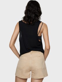 تصویر شلوارک با کمر بلند برند mango High Waist Shorts