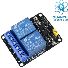 تصویر ماژول رله 12 ولت دوکاناله 