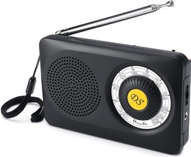تصویر DreamSky Portable AM FM Radio with Speaker and 3.5 MM Earphone Jack, Dial Loud Clear Sound, Battery Operated Pocket Radios Player for Walking, Running, Emergency 