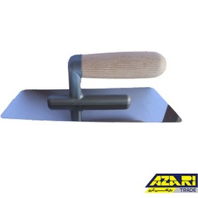 تصویر ماله استیل دسته چوبی 