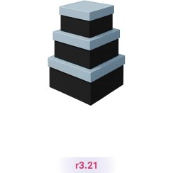 تصویر جعبه هارد باکس طوسی سه تیکه مدل(R3-21) 