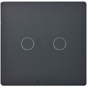 تصویر کلید لمسی دو پل Livolo تویا شیشه ای مشکی Zigbee کلید لمسی دو پل تویا شیشه ای مشکی Zigbee