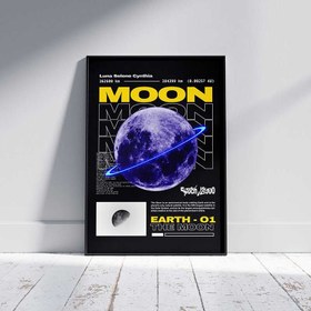 تصویر تابلو مدرن طرح ماه moon 