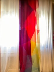 تصویر تک قواره پرده مخمل MS208 دکوتین ارتفاع 300 سانتی متر,دوخت پانچ