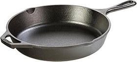 تصویر ماهیتابه/ماهیتابه از قبل فصلی Lodge Cast Iron Skillet ، سیاه ، 10.25 اینچ ، گرد ، چدن ، L8SK3 Lodge Cast Iron Skillet Pre-Seasoned Skillet/Frying Pan, Black, 10.25 Inch, Round, Cast Iron,L8Sk3