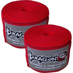 تصویر باند بوکس قرمز 83811 3.5 متر الاستیک Boxing Bandage 2 Set1 Dragondo 