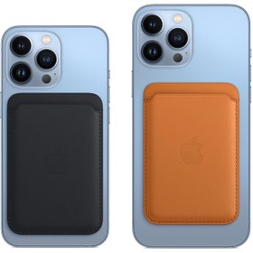 تصویر جا کارتی موبایل مدل Leather Wallet MagSafe - مشکی Leather Wallet MagSafe