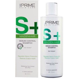 تصویر شامپو متعادل كننده چربی پریم S+ پوست سر چرب 250 میل Prime S+ Maidenhair Sebum Control Shampoo Oily Scalp 250ml