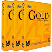 تصویر کاغذ A3 گلد بسته 3 عددی paperline gold a3 copy paper Pack of 3