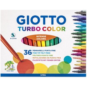 تصویر ماژیک جیوتو 36 رنگ مدل - Giotto Turbo Color 