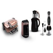 تصویر ست جهیزیه الکترونیکی بسته ازدواج لذیذ توستر دستگاه قهوه چای مجموعه مخلوط کن کاراجا Karaca 