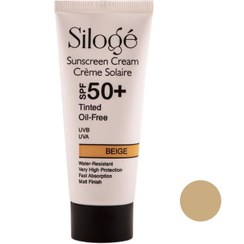 تصویر ضدآفتاب رنگی فاقدچربی بژSPF50 سیلوژه 