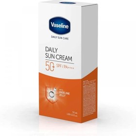 تصویر کرم ضد آفتاب روزانه برند vaseline برای استفاده روزانه SPF50 اورجینال 