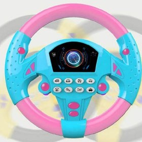 تصویر اسباب بازی مدل فرمان طرح جغجغه ای کد KX1704 ا Steering wheel model toy with ratchet design, code KX1704 Steering wheel model toy with ratchet design, code KX1704