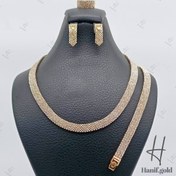 تصویر سرویس طلای دو رنگ سفید و رزگلد ، رولکس تراش 