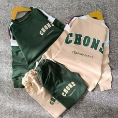 تصویر ست دورس شلوار و بلوز بچگانه مدل CHONS رنگ طوسی 