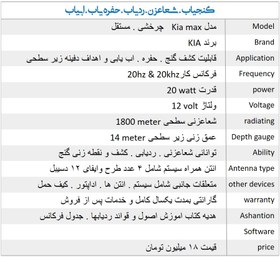 تصویر گنجیاب طلایاب چرخشی مستقل برند signal مدل kia max gold hunter