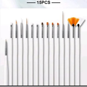 تصویر پک کامل قلم طراحی ناخن 15 عددی اورجینال 