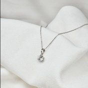 تصویر گردنبند تک نگین دایره ژوپینگ 