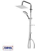 تصویر علم دوش کی دبلیو سی مدل اوراکل S مربع کروم 