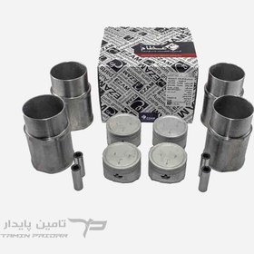 تصویر بوش و پیستون پژو 206 تیپ 2 (TU3) جا سوپاپ دار (گود) - SUNEX 