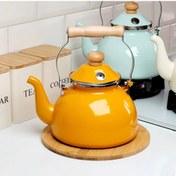 تصویر کتری لعابی مدل انگلیش هوم - نارنجی English home kettle