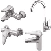 تصویر ست شیرآلات شیبه مدل آفتاب Shibeh Mixer Faucet