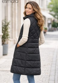 تصویر جلیقه پافر زنانه بلند اسمارا سبک شیک پاییزی و زمستانی Esmara