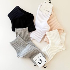 تصویر جوراب نیم ساق کبریتی ساده 005 