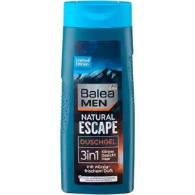 تصویر شامپو 3 در 1 سر و بدن آلمانی مردانه باله آ BALEA MAN Natural Escape مناسب انواع پوست و مو 300 میل 