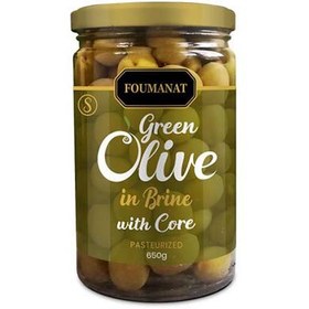 تصویر کنسرو زیتون شور بدون هسته 650 گ فومنات 