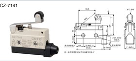 تصویر میکروسوئیچ کاوردار زبانه کوتاه قرقره دار طرح امرن سی ان تی دی CNTD مدل CZ-7141 