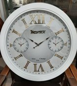 تصویر ساعت دیواری مونتکس سه موتوره جدید - سفید 