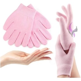 تصویر دستکش سیلیکونی مرطوب کننده و رفع خشکی دست SPA GEL GLOVES 