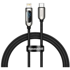 تصویر کابل تبدیل 2 متری USB-C به لایتنینگ بیسوس مدل Display CATLSK-A01 Baseus Display CATLSK-A01 20W 2m USB-C to Lightning Fast Charging Cable