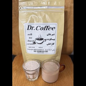 تصویر شیر چای بیسکویت کاراملی 