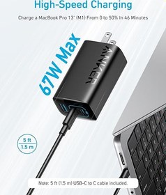 تصویر شارژر دیواری انکر 67 وات انکر مدل Anker 336 Charger - 67W A2674 ANKER 511 Nano 3