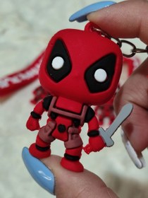 تصویر جاکلیدی و جاسوئیچی سیلیکونی مدل ددپول Deadpool silicone keychain and spy